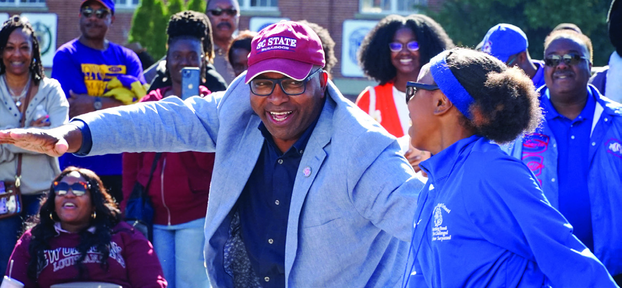 SC State leaders and Homecoming participants engaging with the community
